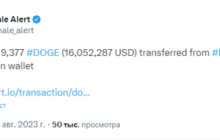 Сообщество заинтриговал перевод 253 млн DOGE на $ 16 млн