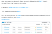 Команда ApeCoin разблокировала очередные 4,6 млн токенов APE на $ 8,14 млн