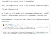 Криптоаналитик верит, что Илон Маск интегрирует в соцсеть X Dogecoin