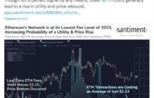 Снижение сетевых комиссий Ethereum может способствовать росту цены ETH