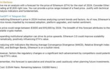 ChatGPT сделал прогноз по цене Ethereum (ETH) к началу 2024 года